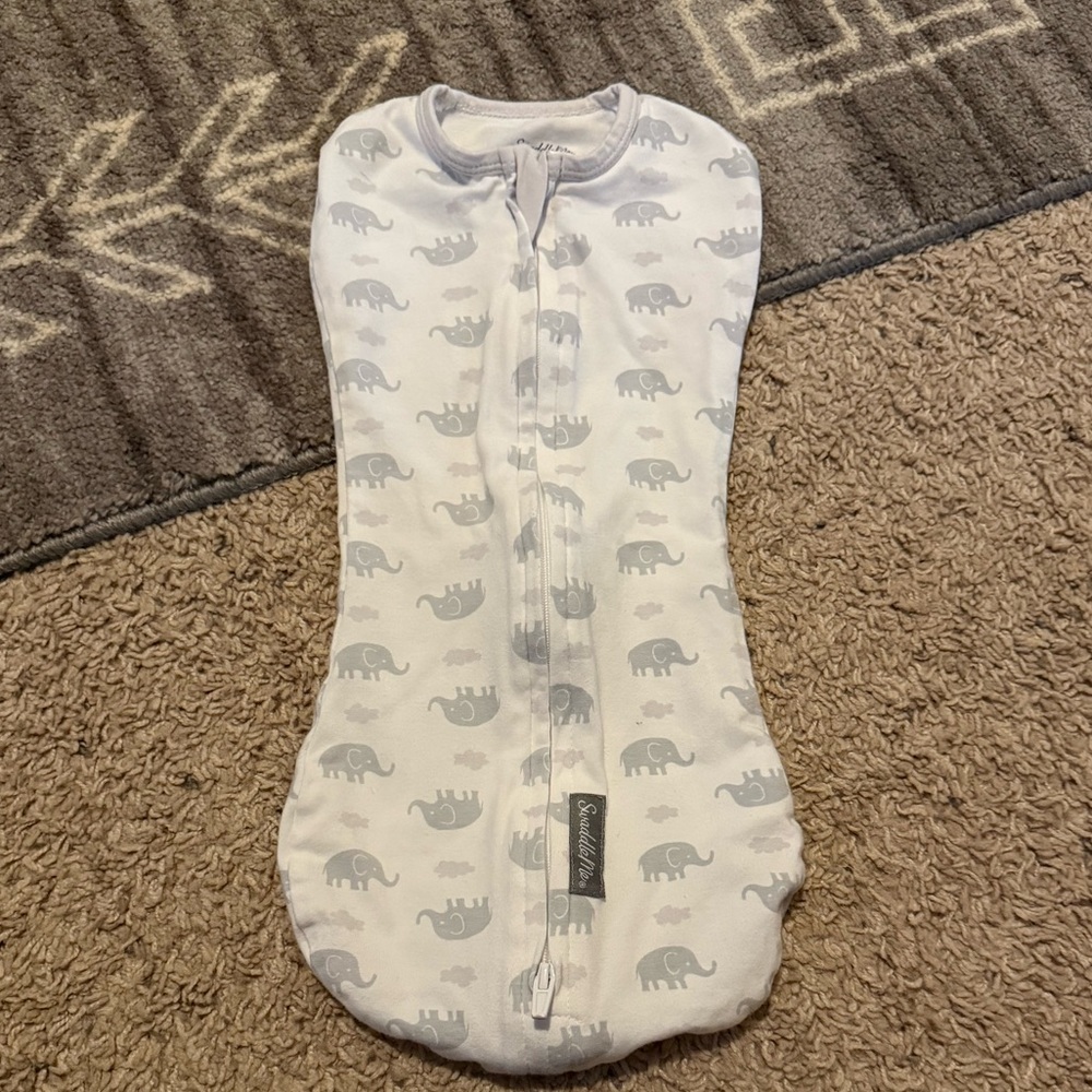 SwaddleMe Gray Elephant Baby Swaddle